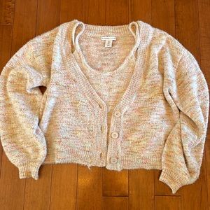 Like new! Cami and cardigan